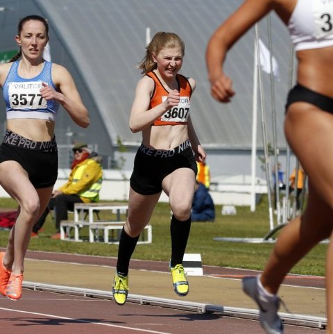 200 m hlaup - Sigurlaug Anna Sveinsdóttir (3607), efnileg stúlka úr UFA, varð í sjötta sæti. Ljósmynd: © Skapti Hallgrímsson.