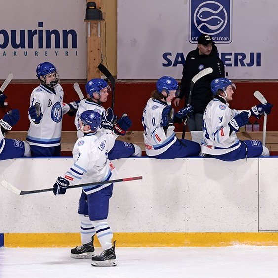 SA Víkingar Íslandsmeistarar í íshokkí 2025. Þetta er 24. Íslandsmeistaratitill Skautafélags Akureyrar í karlaflokki. Mynd: Skapti Hallgrímsson