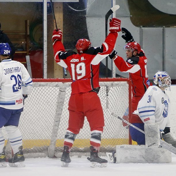 SA Víkingar Íslandsmeistarar í íshokkí 2025. Þetta er 24. Íslandsmeistaratitill Skautafélags Akureyrar í karlaflokki. Mynd: Rakel Hinriksdóttir