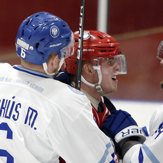 SA Víkingar Íslandsmeistarar í íshokkí 2025. Þetta er 24. Íslandsmeistaratitill Skautafélags Akureyrar í karlaflokki. Mynd: Rakel Hinriksdóttir