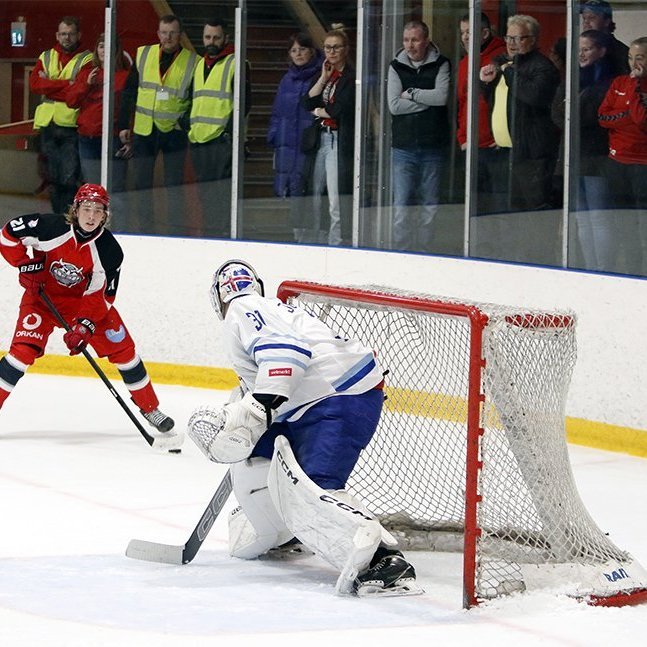 SA Víkingar Íslandsmeistarar í íshokkí 2025. Þetta er 24. Íslandsmeistaratitill Skautafélags Akureyrar í karlaflokki. Mynd: Rakel Hinriksdóttir