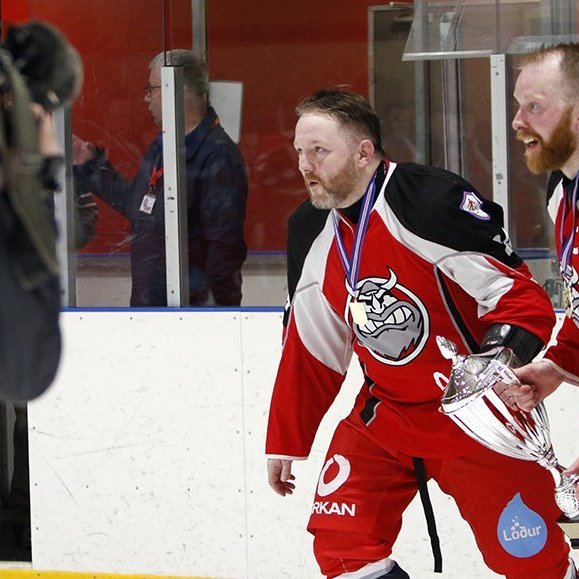 SA Víkingar Íslandsmeistarar í íshokkí 2025. Þetta er 24. Íslandsmeistaratitill Skautafélags Akureyrar í karlaflokki. Mynd: Rakel Hinriksdóttir