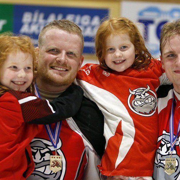 SA Víkingar Íslandsmeistarar í íshokkí 2025. Þetta er 24. Íslandsmeistaratitill Skautafélags Akureyrar í karlaflokki. Mynd: Rakel Hinriksdóttir