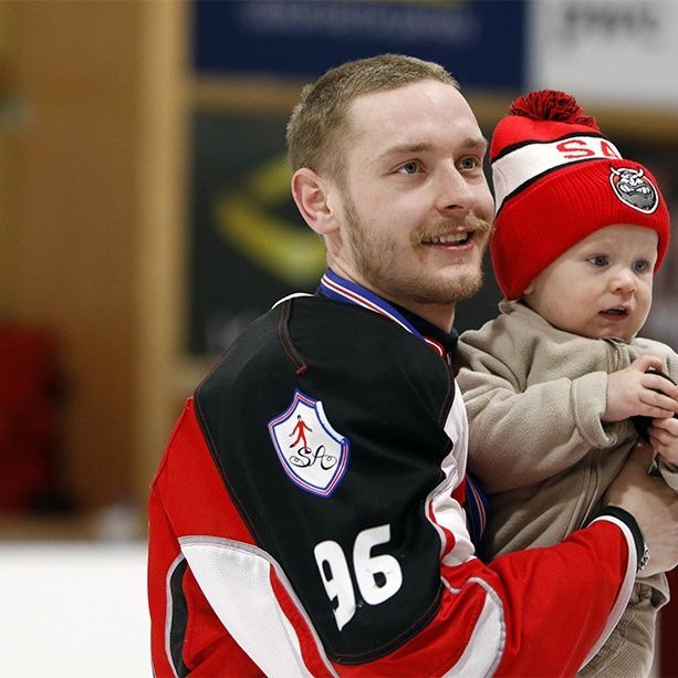 SA Víkingar Íslandsmeistarar í íshokkí 2025. Þetta er 24. Íslandsmeistaratitill Skautafélags Akureyrar í karlaflokki. Mynd: Rakel Hinriksdóttir