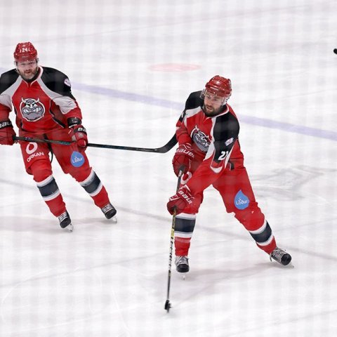 SA Víkingar Íslandsmeistarar í íshokkí 2025. Þetta er 24. Íslandsmeistaratitill Skautafélags Akureyrar í karlaflokki. Mynd: Skapti Hallgrímsson