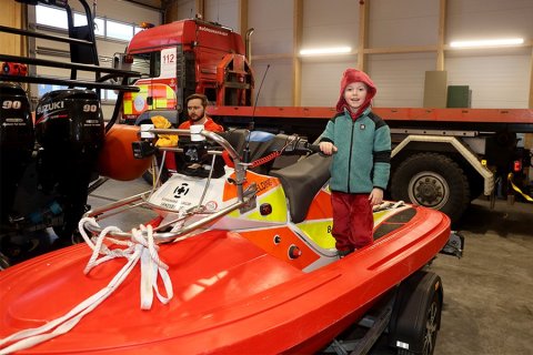 Opið hús hjá Súlum, björgunarsveitinni á Akureyri í tilefni 25 ára afmælis sveitarinnar. Mynd: Þorgeir Baldursson