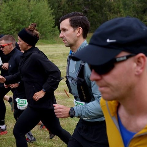 Lagt af stað í Kjarnaskógi. Ljósmynd: Skapti Hallgrímsson