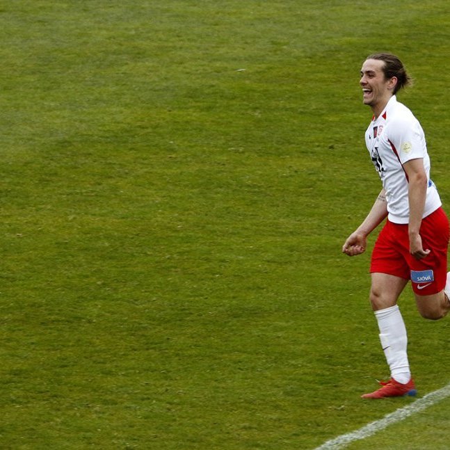 Þór - Magni 3:0 í 7. umferð Lengjudeildarinnar, 22. júlí 2020. Jónas Björgvin Sigurbergsson fagnar eftir að hann skoraði. Ljósmynd: Skapti Hallgrímsson