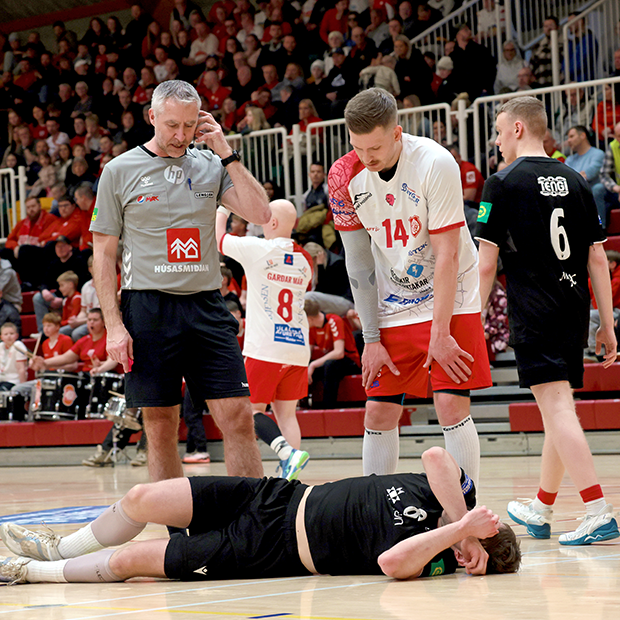Þór - HK2 37:29 í lokaumferð Grill66 deildarinnar, næst efstu deildar Íslandsmótsins í handbolta. Þór sigrar þar með í deildinni og tryggir sér á ný sæti í efstu deild, Olísdeildinni. Mynd: Skapti Hallgrímsson