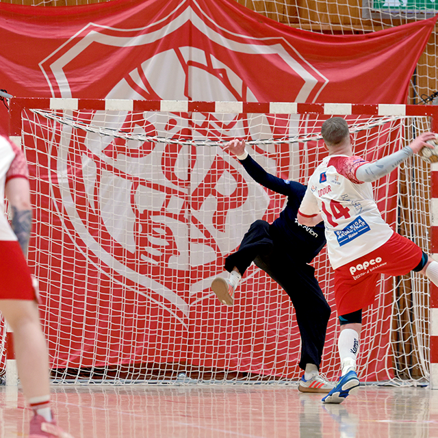 Þór - HK2 37:29 í lokaumferð Grill66 deildarinnar, næst efstu deildar Íslandsmótsins í handbolta. Þór sigrar þar með í deildinni og tryggir sér á ný sæti í efstu deild, Olísdeildinni. Mynd: Skapti Hallgrímsson