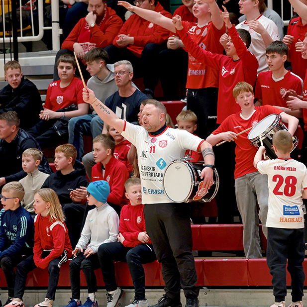 Þór - HK2 37:29 í lokaumferð Grill66 deildarinnar, næst efstu deildar Íslandsmótsins í handbolta. Þór sigrar þar með í deildinni og tryggir sér á ný sæti í efstu deild, Olísdeildinni. Mynd: Skapti Hallgrímsson