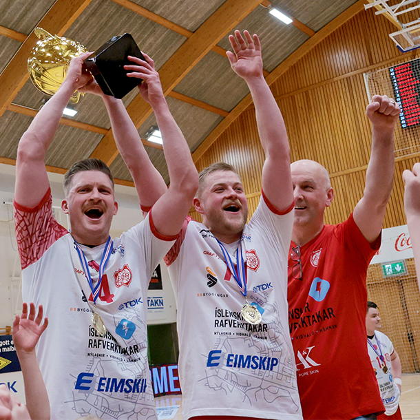 Þór - HK2 37:29 í lokaumferð Grill66 deildarinnar, næst efstu deildar Íslandsmótsins í handbolta. Þór sigrar þar með í deildinni og tryggir sér á ný sæti í efstu deild, Olísdeildinni. Mynd: Skapti Hallgrímsson