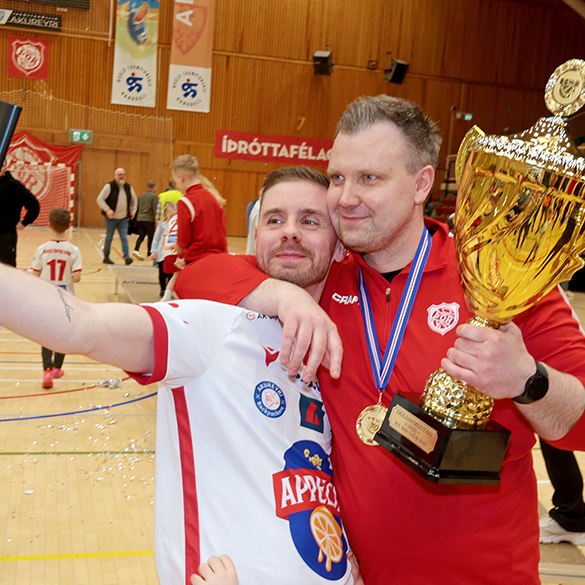 Þór - HK2 37:29 í lokaumferð Grill66 deildarinnar, næst efstu deildar Íslandsmótsins í handbolta. Þór sigrar þar með í deildinni og tryggir sér á ný sæti í efstu deild, Olísdeildinni. Mynd: Skapti Hallgrímsson