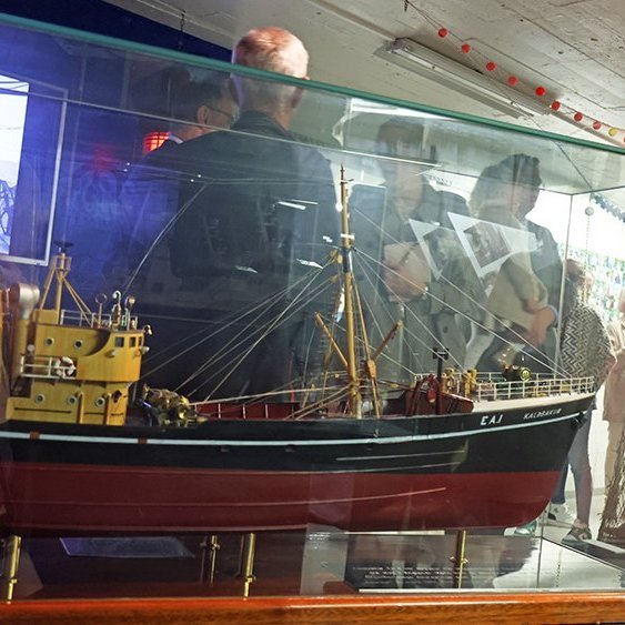 Sýningin „Fagur fiskur úr sjó“ opnuð í Iðnaðarsafninu í tilefni 80 ára afmælis Útgerðarfélags Akureyringa. Mynd: Skapti Hallgrímsson