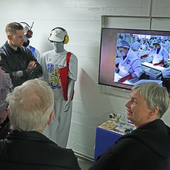 Sýningin „Fagur fiskur úr sjó“ opnuð í Iðnaðarsafninu í tilefni 80 ára afmælis Útgerðarfélags Akureyringa. Mynd: Skapti Hallgrímsson