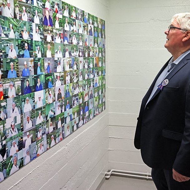 Sýningin „Fagur fiskur úr sjó“ opnuð í Iðnaðarsafninu í tilefni 80 ára afmælis Útgerðarfélags Akureyringa. Kristján Vilhelmsson, framkvæmdastjóri útgerðarsviðs Samherja. Mynd: Skapti Hallgrímsson