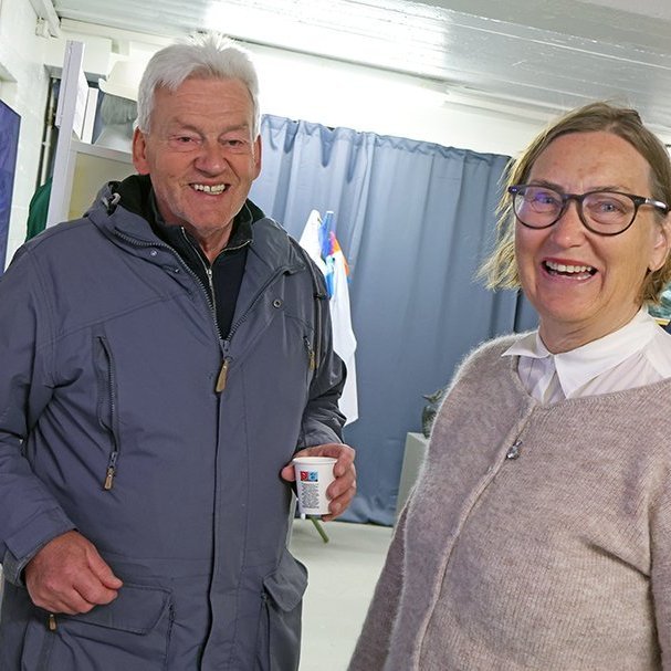 Sýningin „Fagur fiskur úr sjó“ opnuð í Iðnaðarsafninu í tilefni 80 ára afmælis Útgerðarfélags Akureyringa. Þórir Ó. Tryggvason og Margrét Baldvinsdóttir. Mynd: Skapti Hallgrímsson