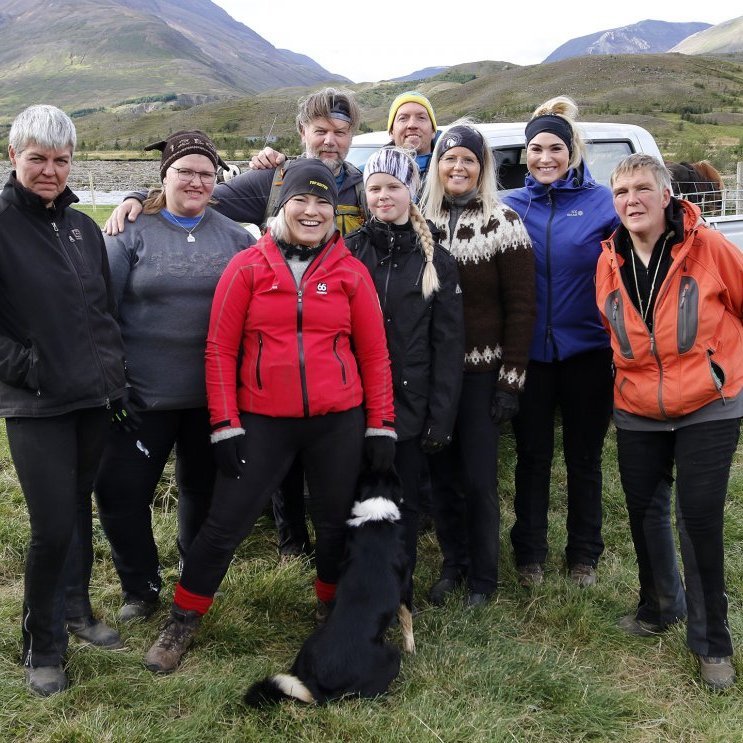 Gangnamenn frá Halldórsstöðum, frá vinstri: Anna Kristín Árnadóttir, Bjarney Guðbjörnsdóttir, Andrea Margrét Þorvaldsdóttir, Stefán Bjarnarson, Viktoría Sól Hjaltadóttir, Halldór Óttarsson, Rósa María Stefánsdóttir, Ester Vilhelmsdóttir og Rósa Steinunn Hreinsdóttir.