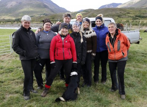 Gangnamenn frá Halldórsstöðum, frá vinstri: Anna Kristín Árnadóttir, Bjarney Guðbjörnsdóttir, Andrea Margrét Þorvaldsdóttir, Stefán Bjarnarson, Viktoría Sól Hjaltadóttir, Halldór Óttarsson, Rósa María Stefánsdóttir, Ester Vilhelmsdóttir og Rósa Steinunn Hreinsdóttir.