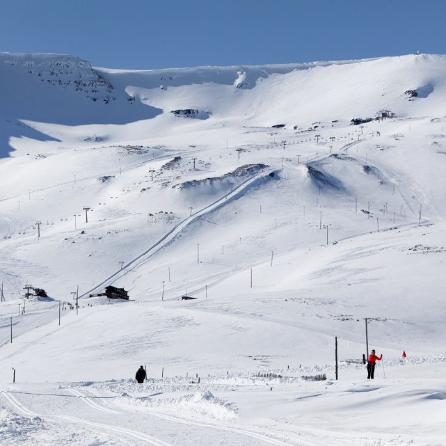 Aðstæður í dag voru eins og best verður á kosið. Ljósmynd: Skapti Hallgrímsson.