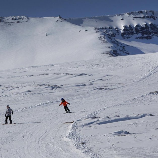 Á fleygiferð niður Heimþrána. Ljósmynd: Skapti Hallgrímsson.