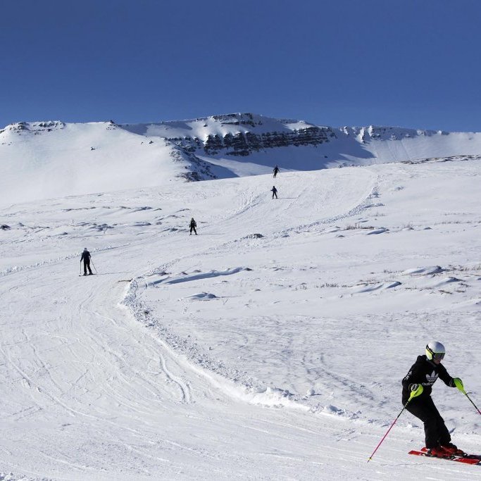 Á fleygiferð niður Heimþrána. Ljósmynd: Skapti Hallgrímsson.