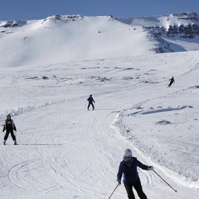 Á fleygiferð niður Heimþrána. Ljósmynd: Skapti Hallgrímsson.