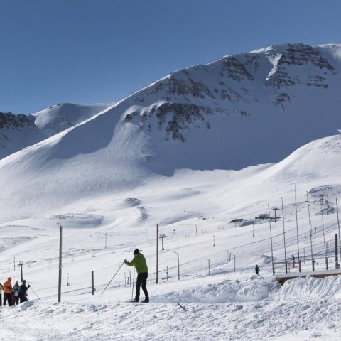 Aðstæður í dag voru eins og best verður á kosið.