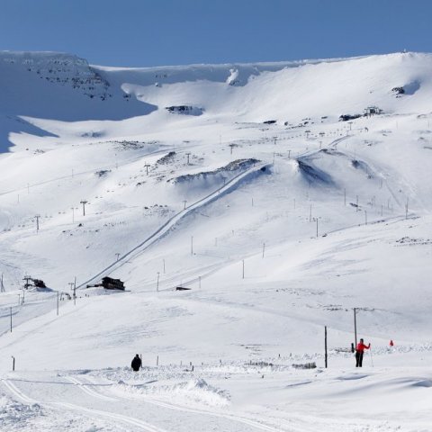 Aðstæður í dag voru eins og best verður á kosið.