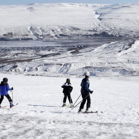 Lagt af stað niður Heimþrána.