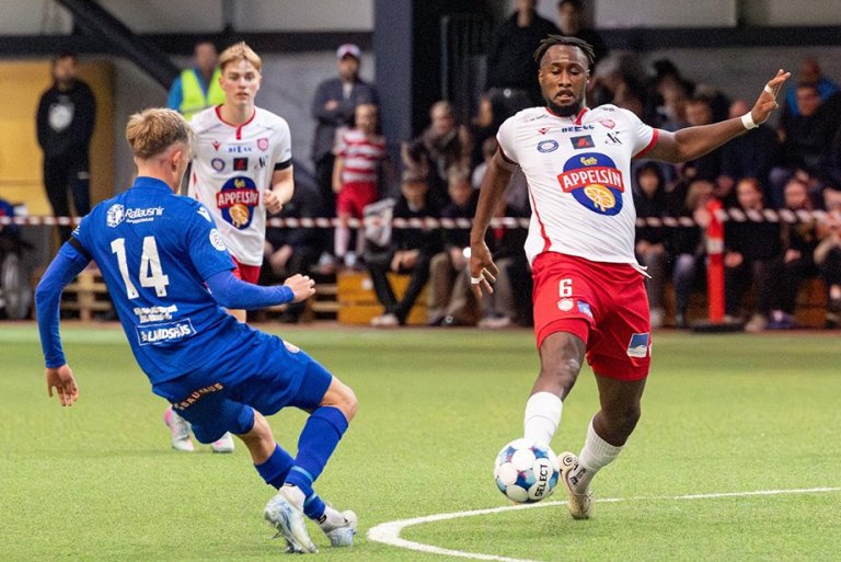 Ibrahima Balde var magnaður í fyrri hálfleiknum í kvöld; gerði tvö fyrstu mörkin og átti glæsilega s…