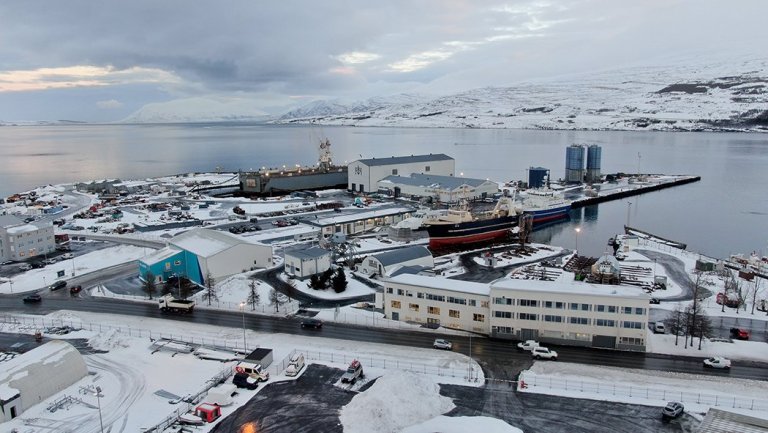Athafnasvæði Slippsins á Akureyri. Ljósmynd: Þorgeir Baldursson