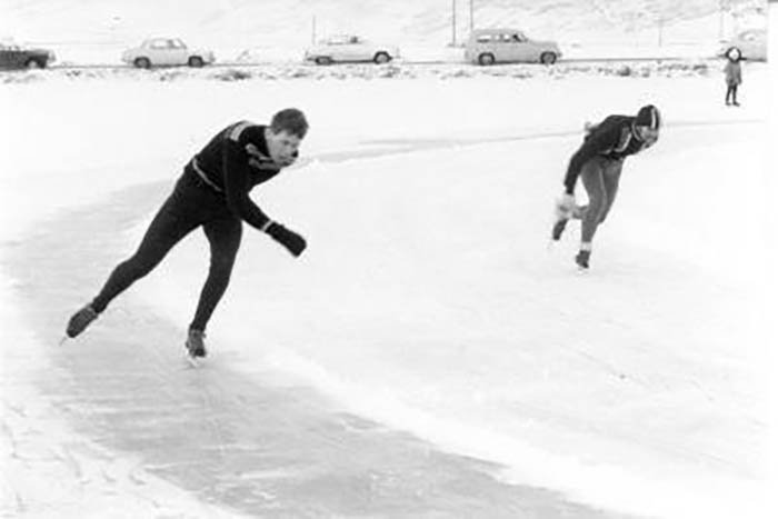 Örn sterkur á svellinu á Vetraríþróttahátíð
