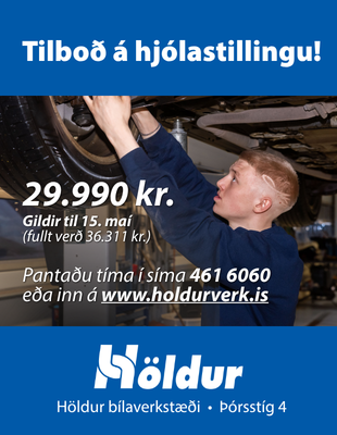 Höldur - hjólastilling apríl 26